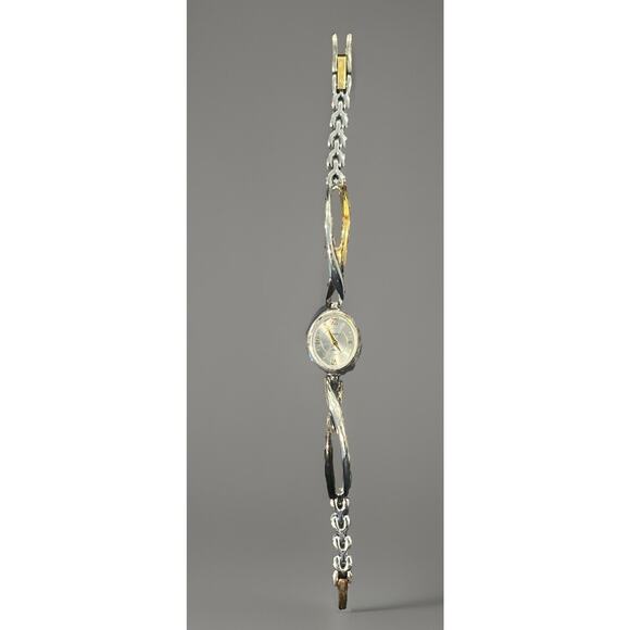 Armitron Now Womens Watch Bracelet 17mm Gold Silver Tone New Battery 6.75" - Picture 1 of 8